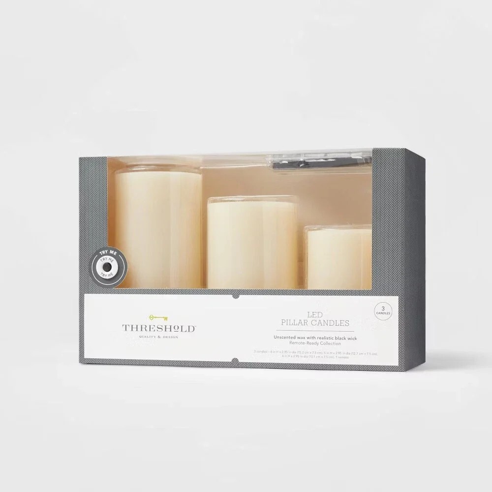 3pk 3'' x 4'' 3'' x 5'' 3'' x 6'' LED Flameless